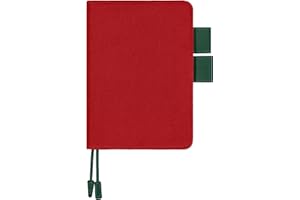 Fullhawl Velvet Cover for A6 Notebooks 4.6 x 6.7 Inches Planner Cover (Red)