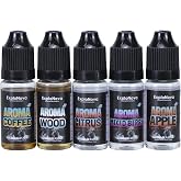 ExploNova Cocktail Bubble Gun Kit Accessories, 5 Flavour: Apple, Citrus, Coffee, Strawberry and Blueberry Mix, Apple Wood - Works with Bartender Smoke Bubble Gun(Aromatic Oils)