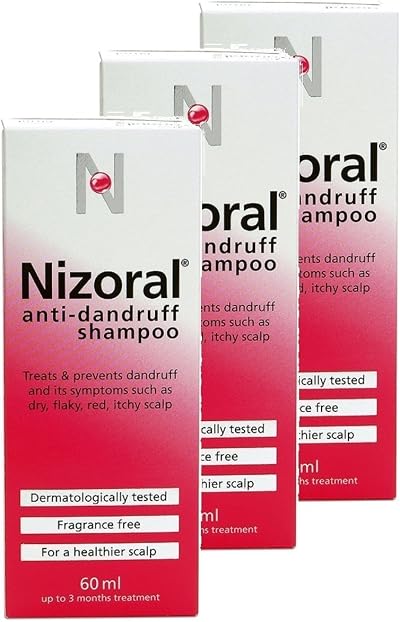 Nizoral Anti Dandruff Shampoo 60ml 3 Pack Deal