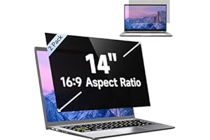 Mamol [2 Pack] 14 Inch Laptop Privacy Screen for Lenovo/HP Envy/Dell/Acer/Asus/Thinkpad, 16:9 Aspect Removable Anti Glare Blue Light Privacy Screen Filter, Laptop Security Shield 14 In