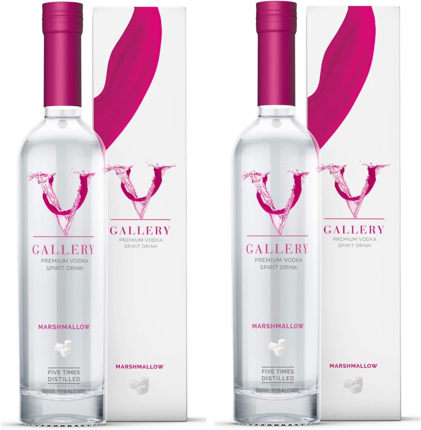 V Gallery Premium Marshmallow Flavoured Vodka Spirit Drink 50 cl (Case