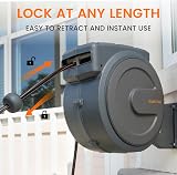 Giraffe Tools Retractable Wall Mounted Hose Reel 35m 180° Pivot 7 Spray Nozzle view 2
