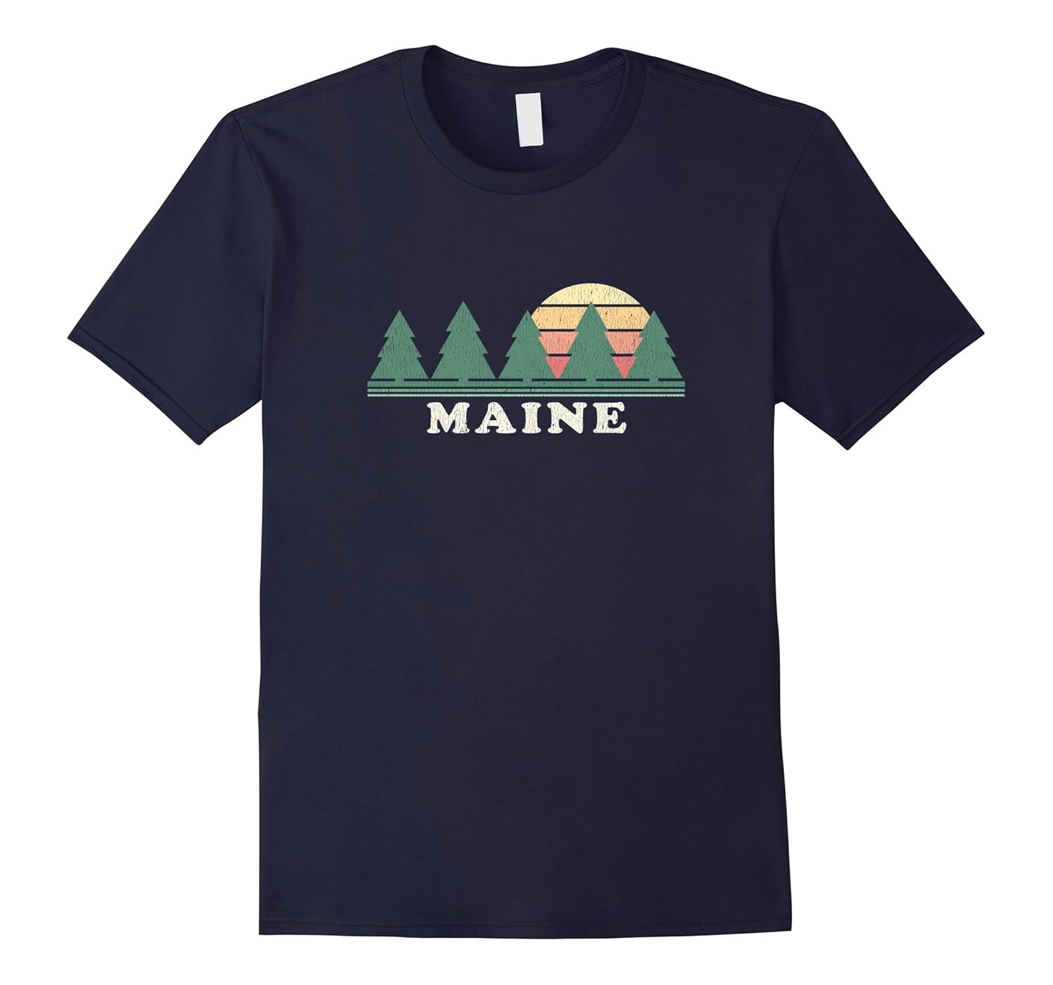 Maine ME T-Shirt Vintage Graphic Tee Retro 70s Design-ANZ