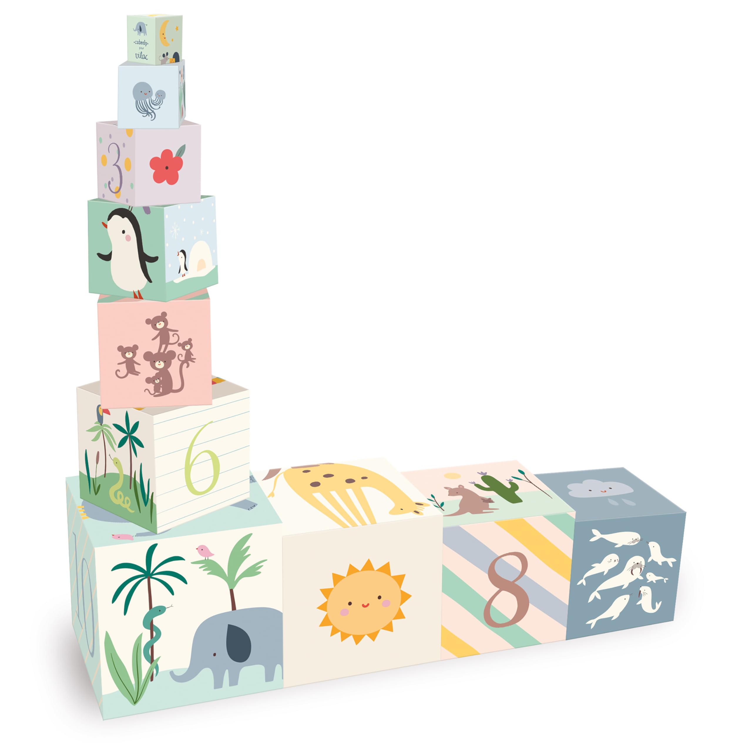 Vilac Nesting Cubes Animals of the World