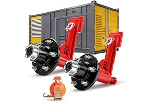Shipping Container Wheels 6-Lug Wheels, Heavy-Duty Shipping Container Axles with Heavy Duty Ratchet Tie Down, Fully Assembled