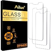 Ailun 3 Pack Screen Protector for iPhone 17e/16e/14/13/13 Pro | 6.1 Inch, Tempered Glass, Case Friendly, Not for iPhone 16 6.1 Inch
