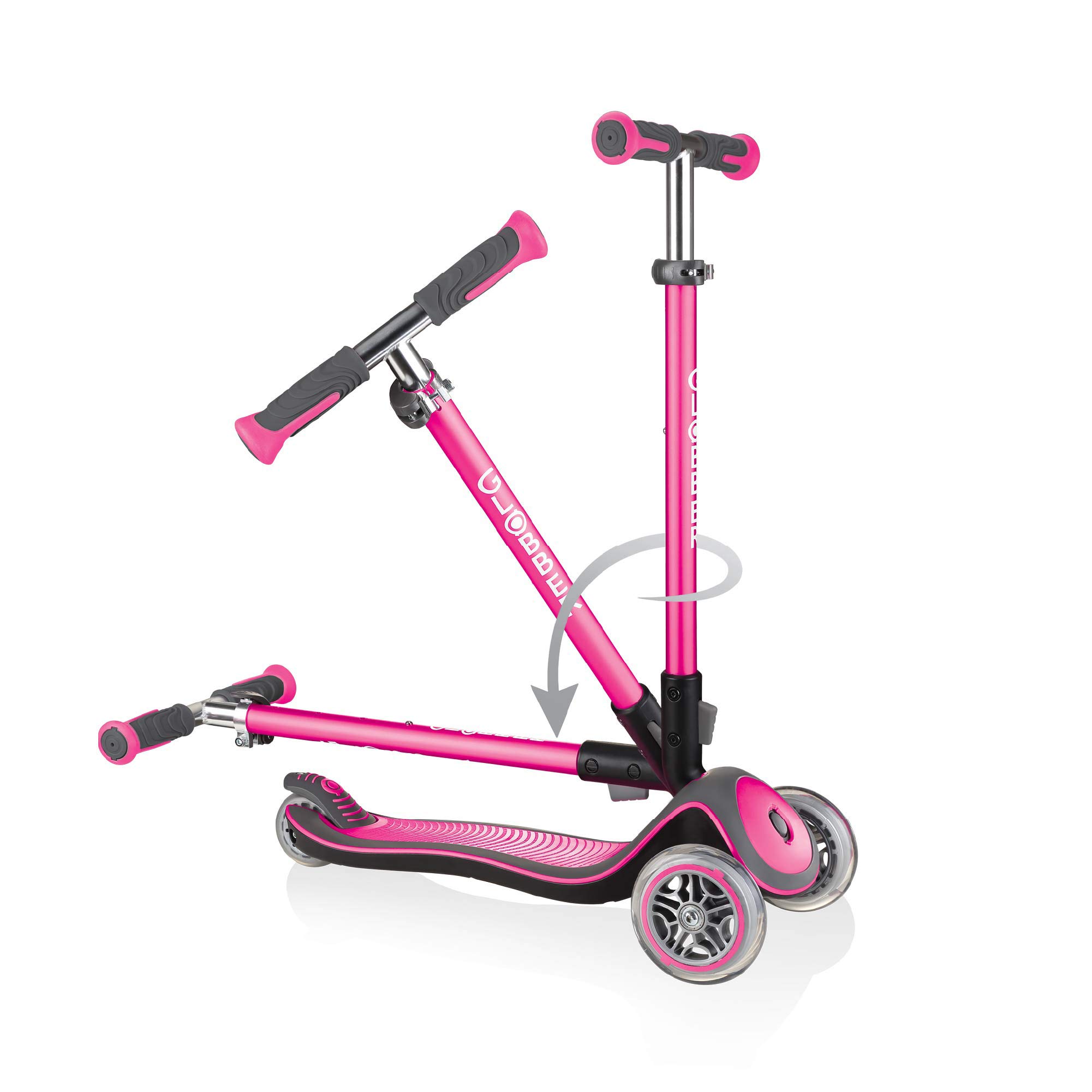 Globber Elite Deluxe with Lights 444-410 Deep Pink