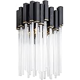 Varaluz Matrix 1-Lt Sconce - Matte Black/French Gold