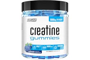 Protein Source Creatine Monohydrate Gummies - Blue Raspberry 120 CT - 5000mg of Creatine Monohydrate per Serving