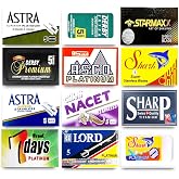Razor Blades Club Astra-Derby-Shark-Starmaxx-Sharp-Lord 60 Quality Double Edge Razor Blades Sampler (12 different brands)