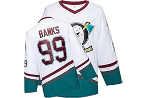 TRIVINKIN Mighty Ducks Jersey Movie Ice Hockey Jersey S-L Charlie Conway with Youth Size, 90S Hip-Hop Party Outfits for Kids