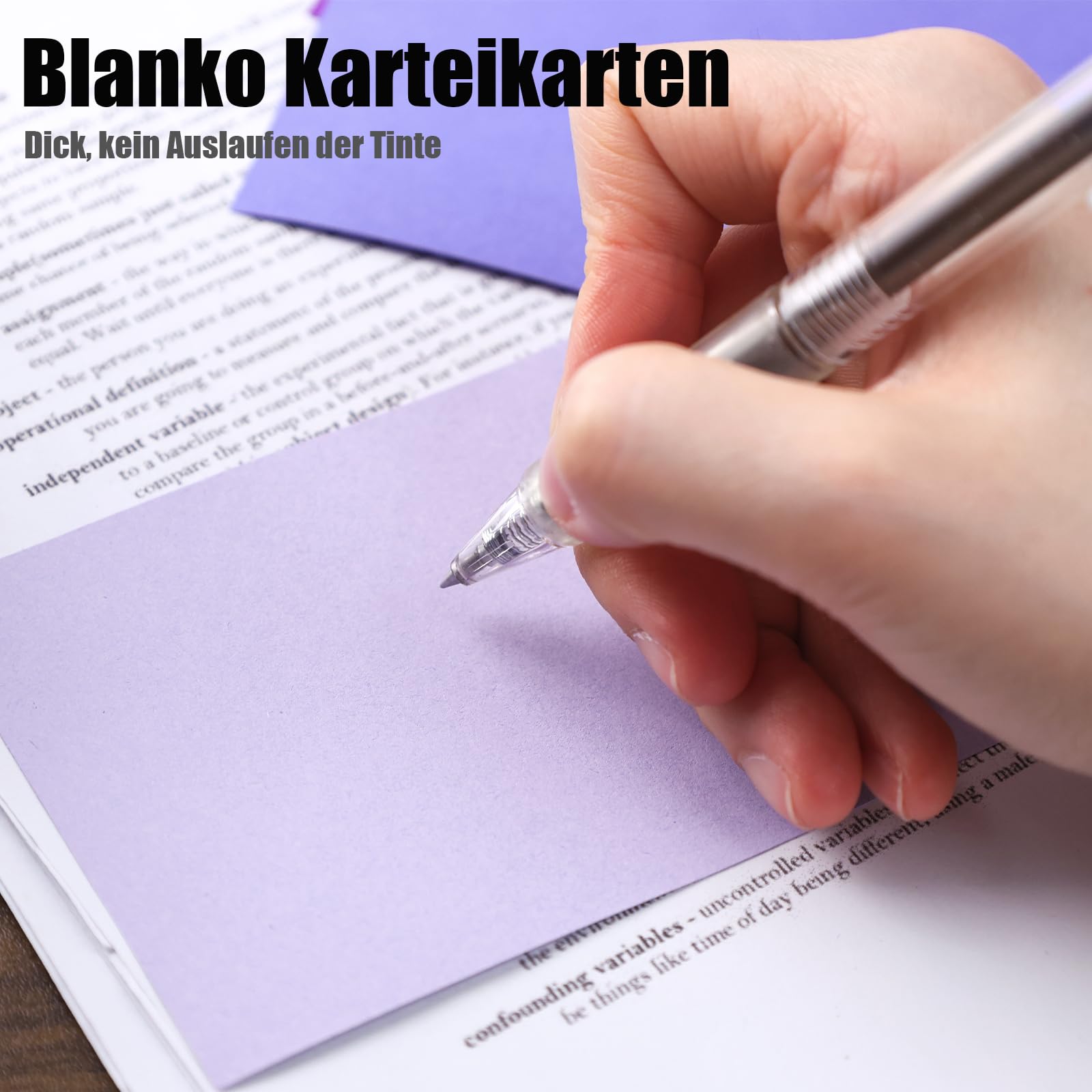Koogel 300 Blatt Karteikarten, Blanko Karteikarten 12,5 x 7,5 cm Bunte Karteikarten 5 Farben Notizkarten Lernkarten für Schule Lernen Büro Spielkarten
