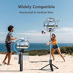 Selfie Stick, 40 in Retractable Phone Tripod with