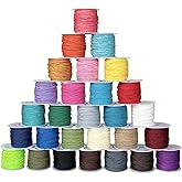 685m 30 Colors 1mm Waxed Polyester Cord Bracelet Cord Wax Coated String for Bracelets Waxed Thread for Jewelry Making Waxed String for Bracelet Making 10m for Each Color
