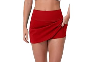 MCEDAR Tennis Skirt for Women High Waisted Golf Skorts Inner Shorts Athletic Skirts with Pockets
