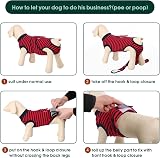 Kuoser Dog Surgery Recovery Suit Adjustable Post Surgery Comfort Red L view 4