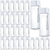 Mifoci 30 Pcs Water Bottle Bulk 17 oz Plastic Sports Water Bottles for Kids Adults Reusable Leak Proof Portable Drink Container Large for School Classroom Travel Camping Fitness Office(White)