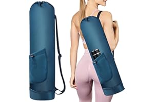 Grednfhat Yoga Mat Bag with Water Bottle, Full Zip Yoga Mat Carrier with Adjustable Strap and Pocket, Waterproof for Women and Men