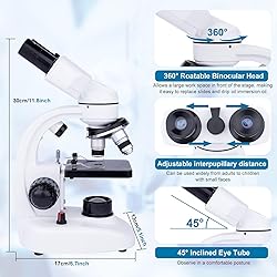 40X-1000X Binocular Microscope for Adults with