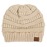 H-6800-60 Funky Junque Two Tone Beanie - Beige #25
