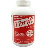 Thrift T-200 Drain Cleaner &ndash; 2 lb Odorless Drain Opener &ndash; Activated by Hot Water &ndash; For Small Drains, Grease Traps &amp; Septic Systems