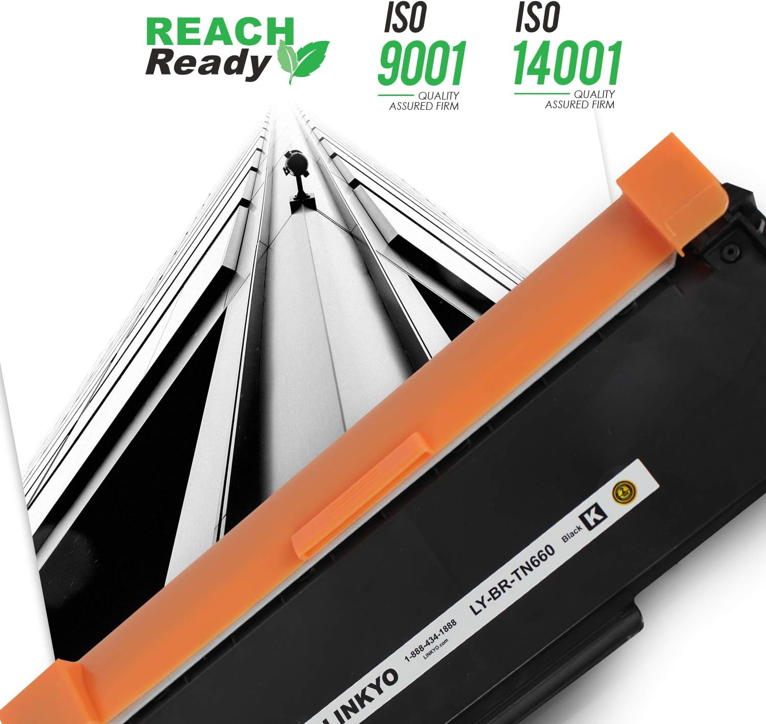 LINKYO Compatible Toner Cartridge Replacement for Brother TN660 TN-660 TN630 (Black, High Yield, 2-Pack): Office Products