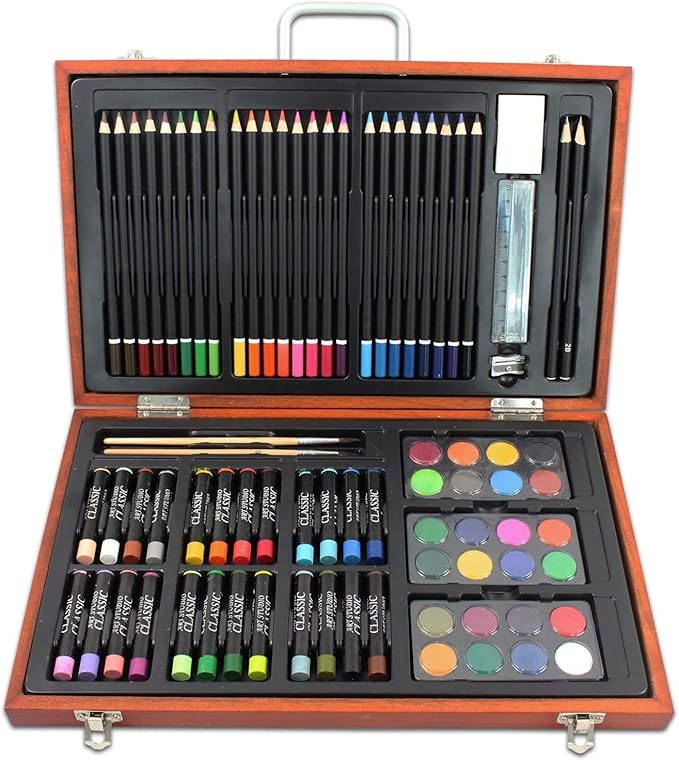 Leogreen Crayon de Couleur Set de Dessin dans un coffret Artiste en