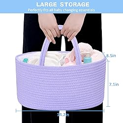 ABenkle Diaper Caddy Organizer, Boho Rustic Cotton