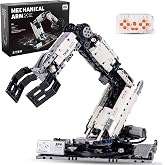 UNCLE BRICK Mechanical Technical RC Grab Arm Toys Building Blocks Sets | 8-way remote control toy sets,STEM Educational Toys,Set For Boys And Girls 8-14,Technical Robotic Arm Set For Adult(1029Pcs)