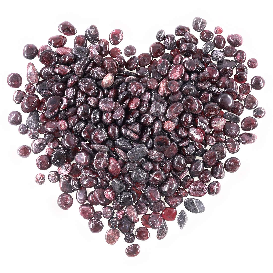 Swpeet 1 Pound Pomegranate Small Tumbled Chips Stone Gemstone Chips Crushed Pieces Irregular Shaped Stones Crystal Chips Stone Perfect for Jewelry Making Home Decoration