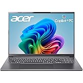 acer Aspire 16 AI Copilot+ PC | 16" WUXGA 120Hz 100% sRGB Display | Snapdragon X | NPU: 45 Tops - GPU: Up to 1.7 TFLOPs | 16GB LPDDR5X | 512GB PCIe Gen 4 SSD | Wi-Fi 7 | A16-11M-X0LW