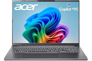 Acer Aspire 16 AI Copilot+ PC | 16" WUXGA 120Hz Multi-Touch Display | Snapdragon X | NPU: 45 Tops - GPU: Up to 1.7 TFLOPs | 16GB LPDDR5X | 512GB PCIe Gen 4 SSD | Wi-Fi 7 | A16-11MT-X669