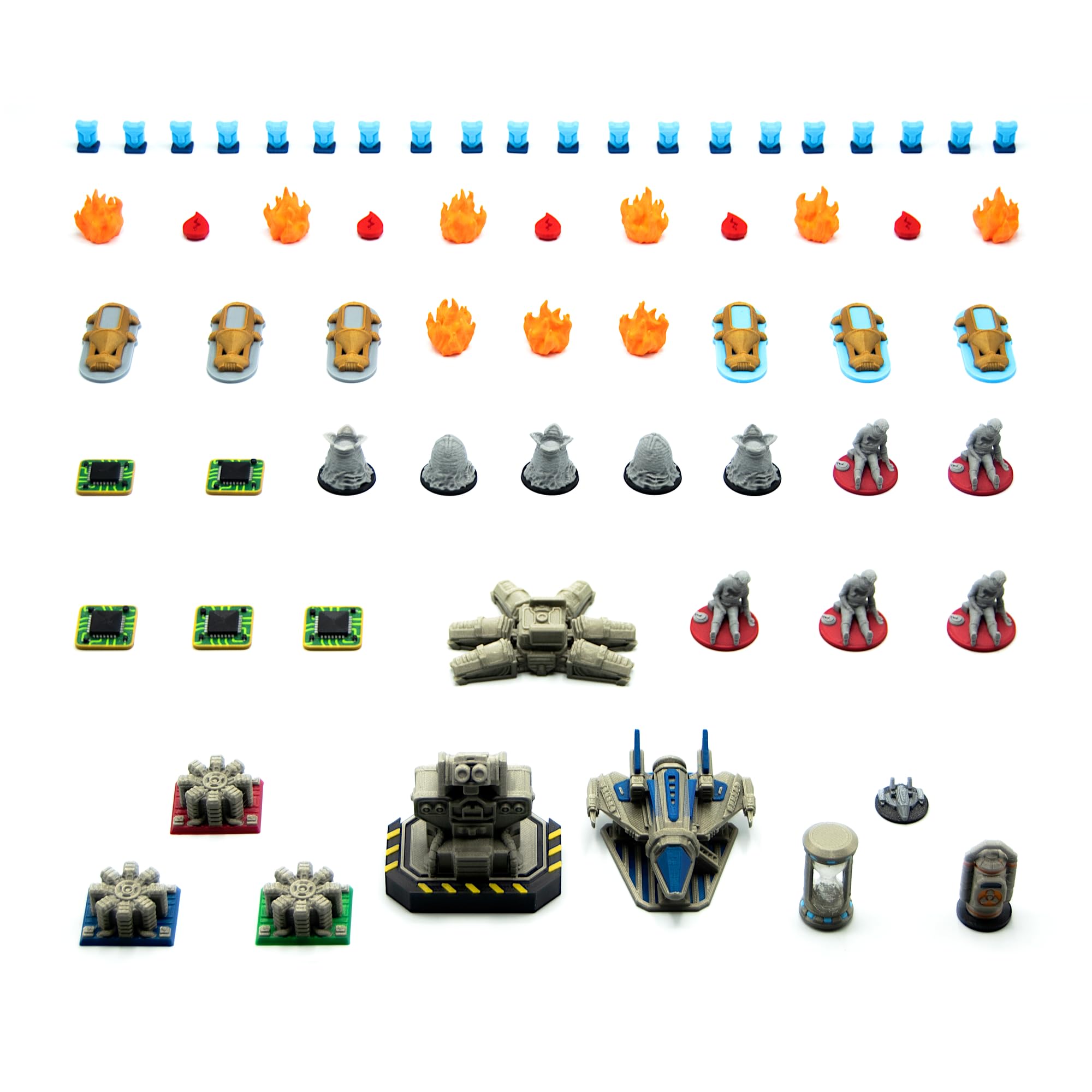 Upgrade Kit for Nemesis Retaliation - 65 Pieces, 3D Tokens, Miniatures and Scenery Parts - Board Game Accessory