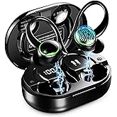 Wireless Earbuds, 2026 Bluetooth 5.4 Headphones Sports, 50 Playback Over-Ear buds with ENC Noise Cancelling Mics, Deep Bass Fitness Earphones Gym Running Workout, IP7 Headset with Earhook, LED Display