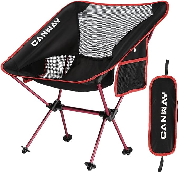 CANWAY Silla de Camping Plegables Silla de Pesca Portátil Ajutable
