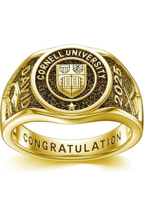 Personalized Class Ring - Custom 10K/14K/18K Gold Or Sterling Silver, Graduation Gift For Men & Women - View #11