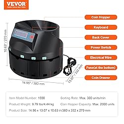 VEVOR USD Coin Counter & Coin Sorters with LCD