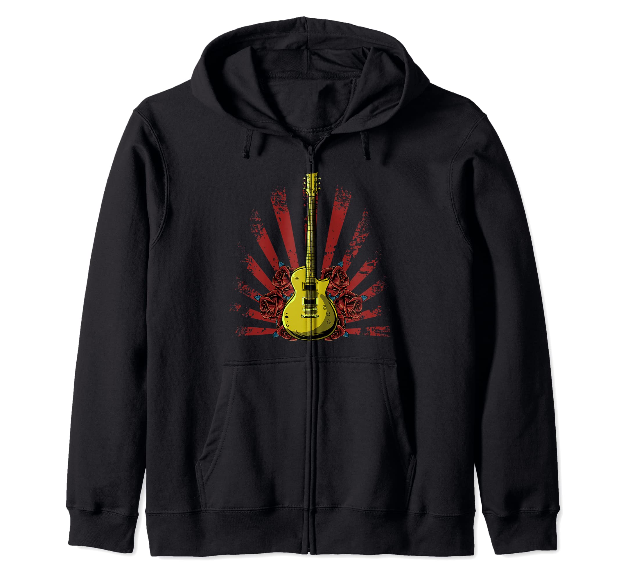 Electric Guitar Band Musician - E-Guitar Rock Guitarist Zip Hoodie