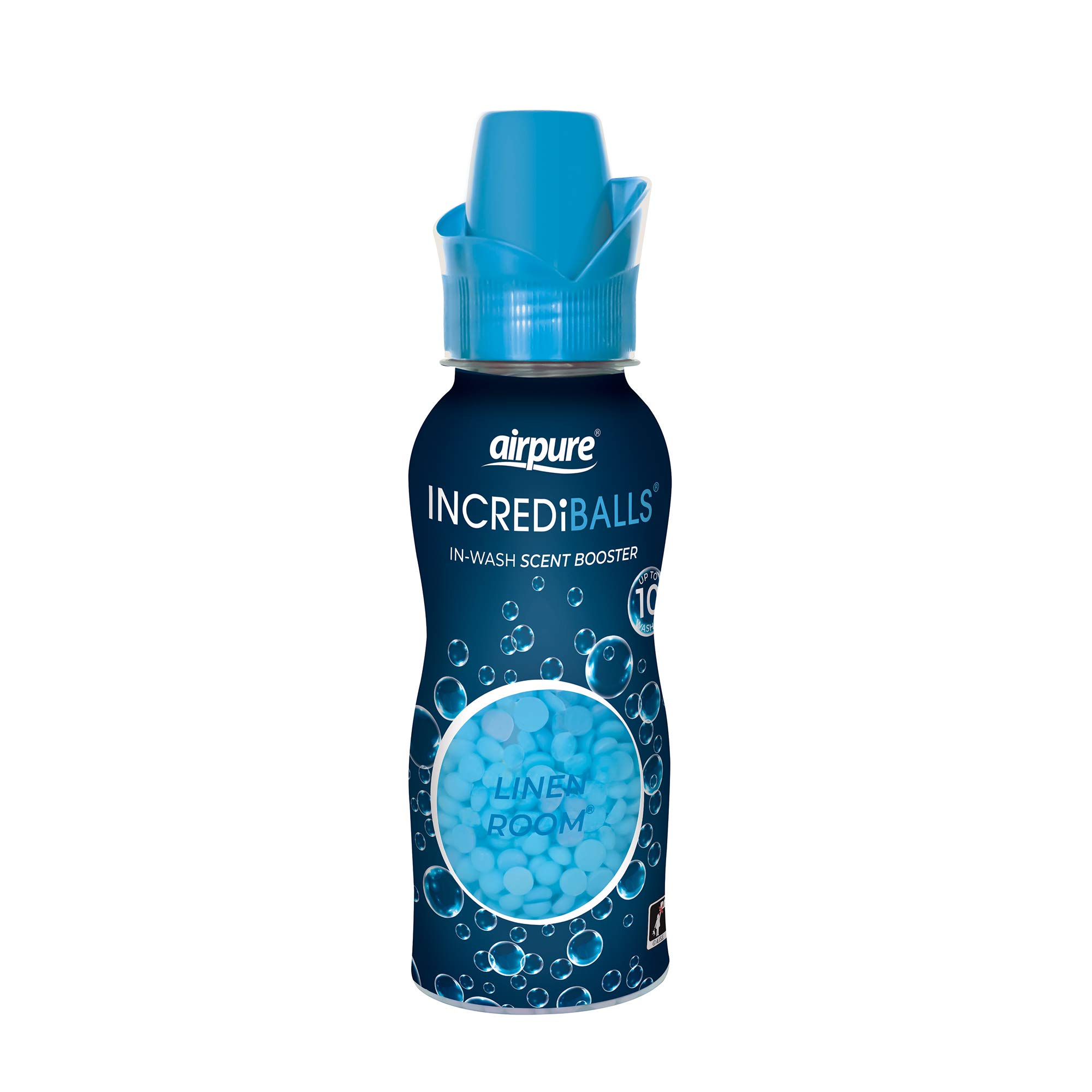 INCREDiBALLS in-Wash Scent Booster by Airpure, Enough for 10 Washes, Add to Laundry for Long-Lasting Fresh Scent to Household Fabrics, Keep Home & Office Smelling Clean - Linen Room Fragrance