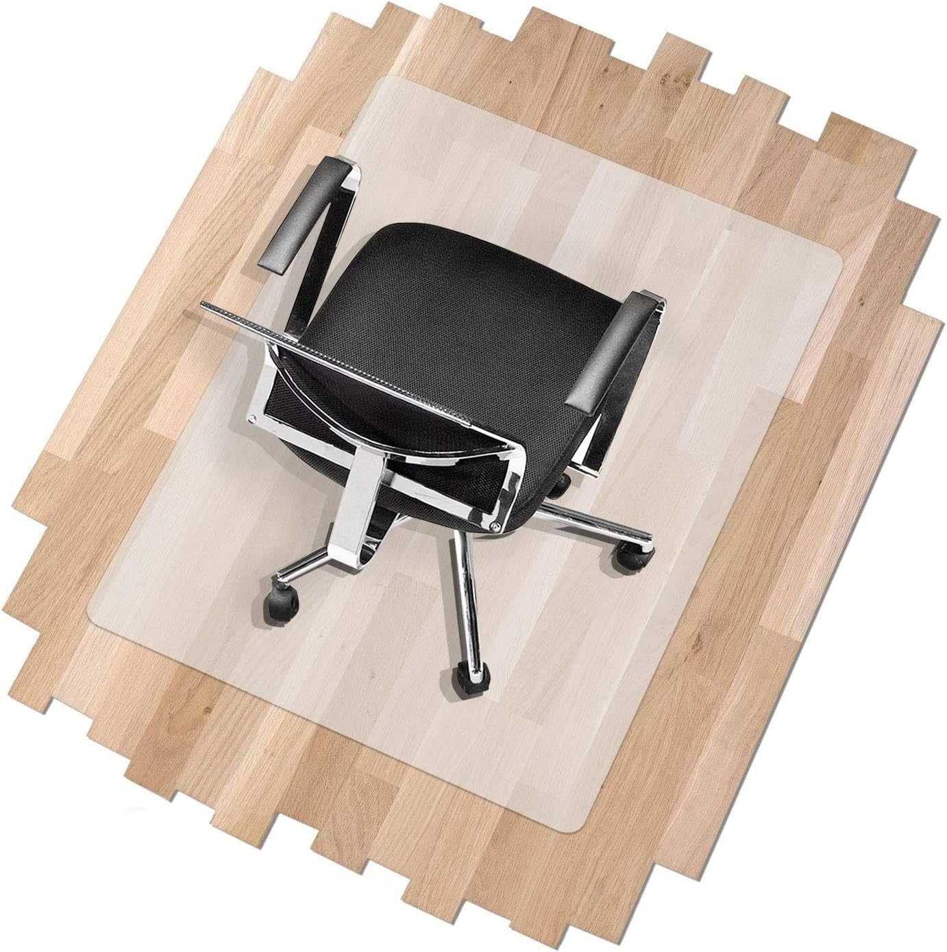 Office Marshal Hard Floor Office Chair Mat - 40" x 48" - Frosted/See-Through & High Strength : Office Products