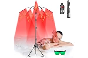 RIKIMXIN Red Light Therapy Lamp, 150 LEDs Infrared Light Therapy with Adjustable Stand - 660nm Redlight and 850nm Near Infrared Light Devices Large Coverage Area Lamps for Full Body Face Pain Relief Skin Care