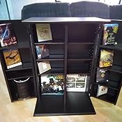 Amazon Com Prepac Locking Media Storage Cabinet Black Furniture Decor