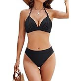 BMJL Womens Push Up Bikini Set Halter Two Piece Swimsuits Triangle Bathing Suits 2025 Cute Swimwear