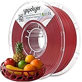 YXPOLYER PLA Filament Food Grade 1.75mm 1kg for 3D Printing, PLA+ 3D Printer Filament with Transparent AMS-Compatible Filament Spool, Brick Red