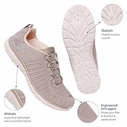 Skechers Women's Virtue Sneaker, Taupe, 9.5 US