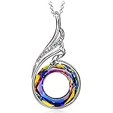 Kate Lynn "Rise From the Ashes Phoenix Necklace Made with Crystals from Austria, 18"+2" Necklace, Packaged with Jewelry Box, Birthday Gift for Women, Symbol of Luck and Renewal