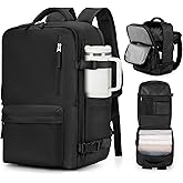 VGCUB Carry on Travel Backpack for Women Men Large Laptop Gym Work Frontier Airlines Personal Item Bag Business Airport Lightweight Backpack Flight Approved Mochilas de Viaje Black