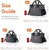 Lifewit Lunch Bag 24L Insulated Cooler 40 Can Dark Grey view 2