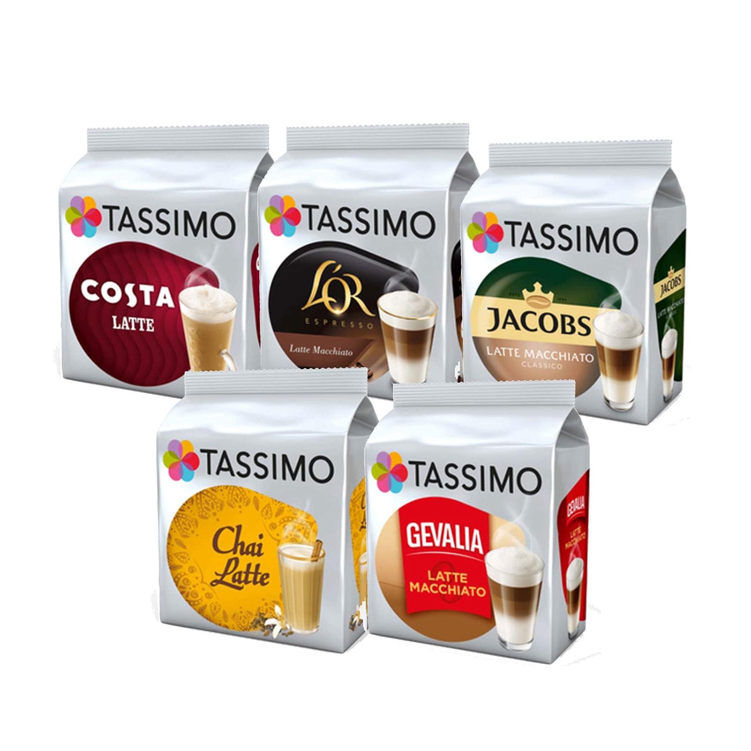 Tassimo Latte Coffee Bundle Capsules T-Discs Pods 40 Drinks – Speedy ...