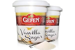 VALUBNDL: Gefen Vanilla Sugar Professional Baking Set (Bulk 2-Pack) – 680g Total (Two 340g Tubs) – Gourmet Aromatic Vanilla f